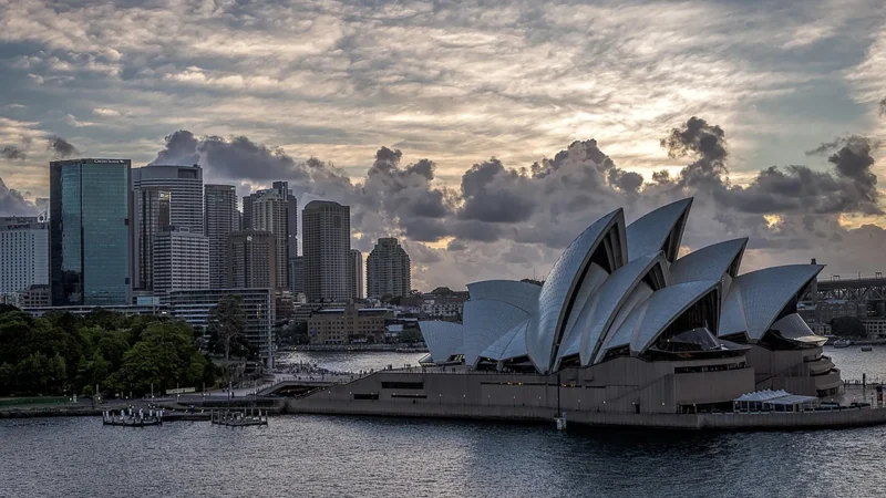 Fototapety.Pl Australia Zachód Słońca Harbor Bridge Sydney Fototapeta Samoprzylepna 250x250cm Fizelina