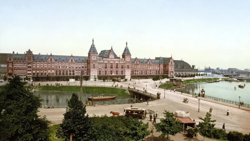 Fototapety.Pl Główny Dworzec Kolejowy W Amsterdamie Okleina Na Ścianę 250x250cm Fizelina