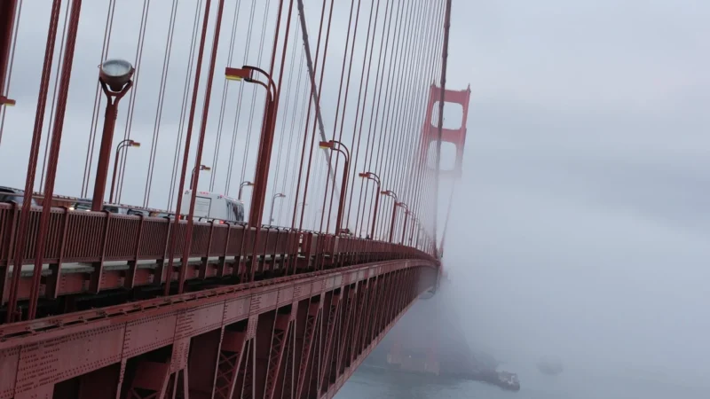 Fototapety.Pl Golden Gate Usa Most Błękitny Woda Niebo Wyspy Fototapeta Samoprzylepna 250x250cm Magicstick