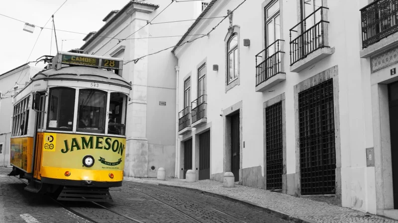 Fototapety.Pl Historyczny Tramwaj W Lizbonie Fototapeta Na Ścianę 250x250cm Fizelina