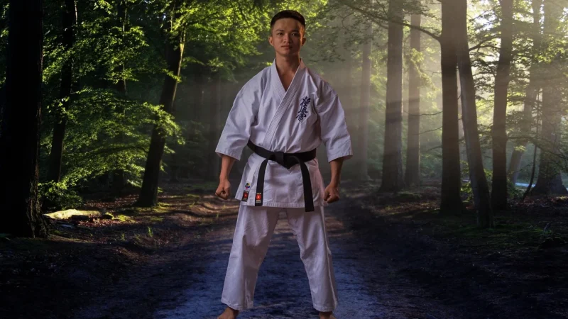 Fototapety.Pl Karate Trening Drzewo Las Ziemia Fototapeta Samoprzylepna 250x250cm Fizelina