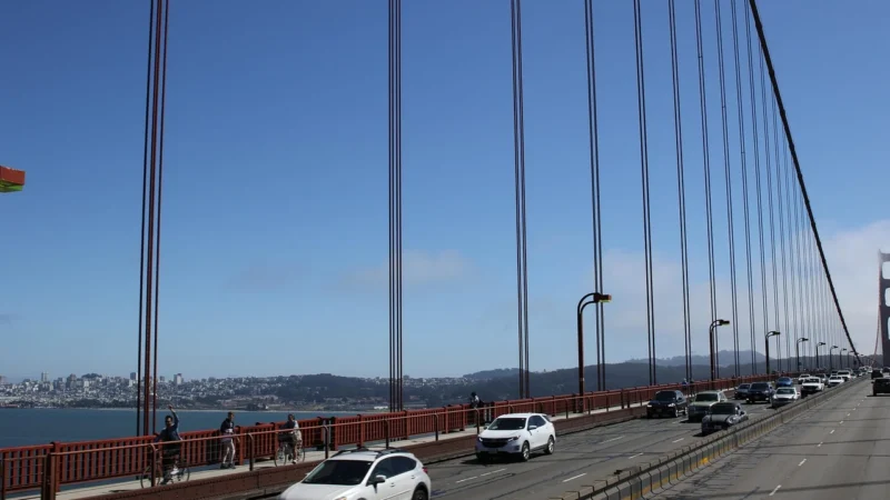 Fototapety.Pl Most Golden Gate Podróż Samochody Transport Okleina Na Ścianę 250x250cm Fizelina