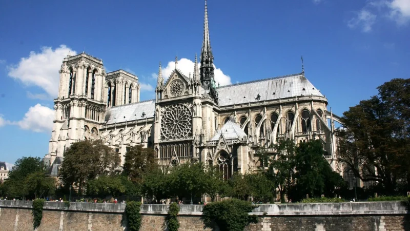 Fototapety.Pl Notre Dame Turystyka Paryż Okleina Na Ścianę 250x250cm Fizelina