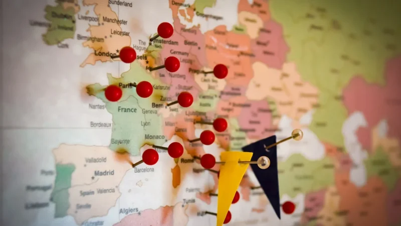 Fototapety.Pl Państwa Europa Nazwy Stolice Mapa Fototapeta Na Ścianę 250x250cm Magicstick