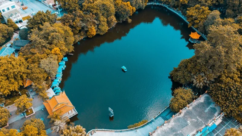 Fototapety.Pl Park Jezioro Nowy Jork Widok Z Lotu Ptaka Okleina Na Ścianę 250x250cm Fizelina