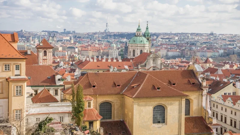 Fototapety.Pl Pejzaż Praga Panorama Miasta Natura Fototapeta Samoprzylepna 250x250cm Fizelina
