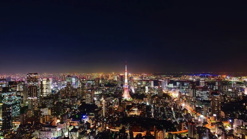 Fototapety.Pl Tokio Tower Symbol Stolicy Japonia Noc Okleina Na Ścianę 250x250cm Fizelina