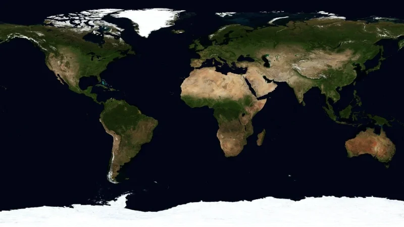 Muralo Fototapeta Mapa Świata Zwierzęta 90×60
