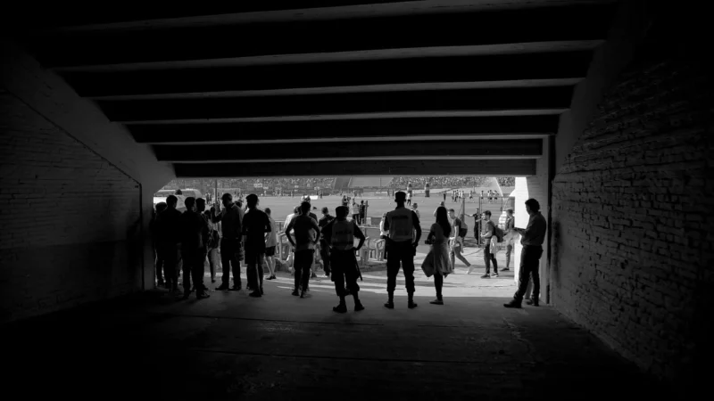 Muralo Fototapeta Piłka Nożna Tunel 3D 400×280